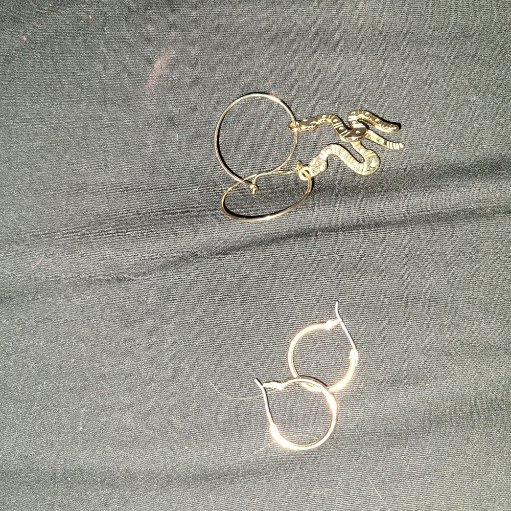 2pcs gold earrings set
